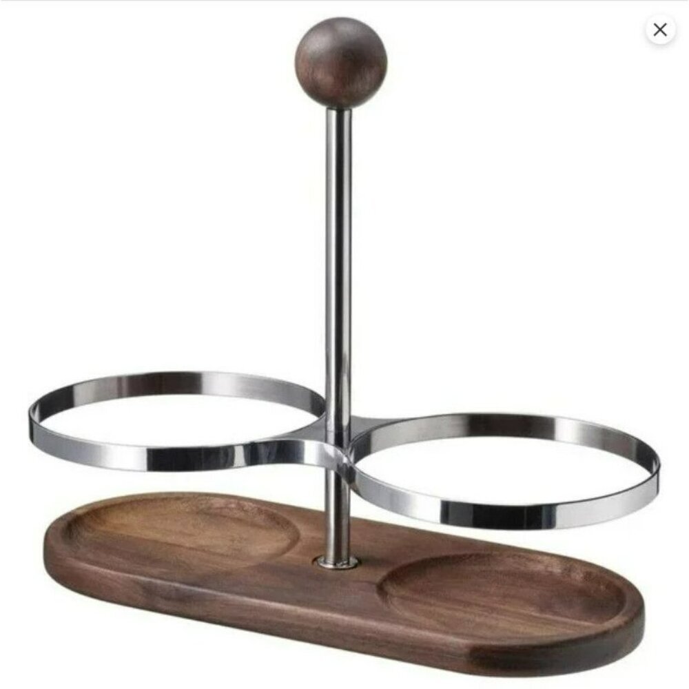 IKEA KROSAMOS Holder for Jars Bottles, Walnut/Steel  Bottle‎ Holder